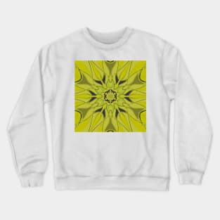 Cartoon Mandala Flower Green Crewneck Sweatshirt